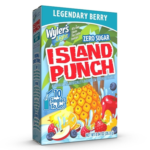 Wylers Light Legendary Berry Drink Mix, 10 Count, 12 Per Case